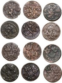 Szwecja, zestaw 12 monet szwedzkich o nominale 1/6 öre, lata 1666–1886
