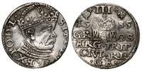 trojak 1585, Ryga, duża głowa króla, moneta podg