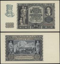 20 złotych 1.03.1940, seria G, numeracja 5232160