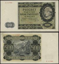 500 złotych 1.03.1940, seria B, numeracja 111788