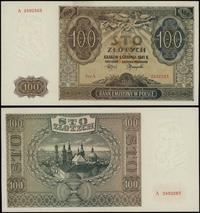 100 złotych 1.08.1941, seria A, numeracja 249258