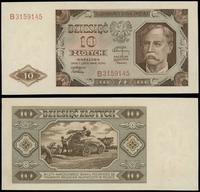 10 złotych 1.07.1948, seria B, numeracja 3159145