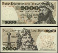 2.000 złotych 1.05.1977, seria D, numeracja 9123