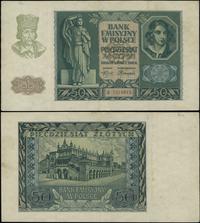 50 złotych 1.03.1940, seria B, numeracja 1214815