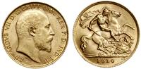 1/2 suwerena 1910, Londyn, złoto 3.99 g, Fr. 401