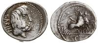 denar 89 pne, Rzym, Aw: Głowa Tytusa Tacjusza w 
