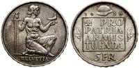 5 franków 1936 B, Berno, Aw: Klęcząca Helwetia z