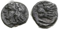 brąz III w. pne, Aw: Głowa satyra w lewo, Rw: Gł