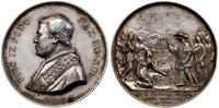 medal pamiątkowy 1857, Rzym, Aw: Popiersie papie