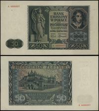 50 złotych 1.08.1941, seria A, numeracja 4666897