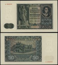 50 złotych 1.08.1941, seria A, numeracja 4666043