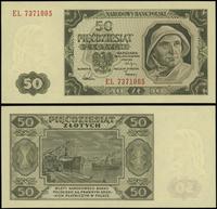 50 złotych 1.07.1948, seria EL, numeracja 737100