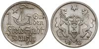 1 gulden 1923, Utrecht, Koga, patyna, uszkodzeni
