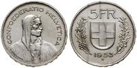5 franków 1953 B, Berno, srebro próby 835, KM 83