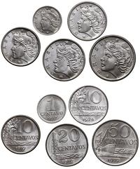 zestaw 5 monet, w zestawie: 1 centavo 1967, 10 c