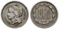 3 centy 1868, Filadelfia, miedzionikiel, KM 95
