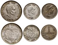 Kolumbia, zestaw 3 monet