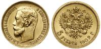 5 rubli 1902 (AP), Petersburg, złoto, 4.30 g, ba