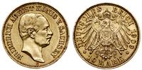 10 marek 1909 E, Muldenhütten, złoto, 3.98 g, us