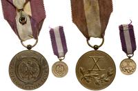 Polska, Brązowy Medal za Długoletnią Służbę (X lat) z miniaturą, od 1938