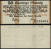 50 fenigów 9.12.1916, numeracja 234664, z suchym