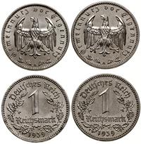 Niemcy, zestaw 2 x 1 marka, 1939 A
