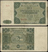 20 złotych 15.07.1947, seria D, numeracja 764572