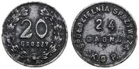 20 groszy bez daty (1926–1939), cynk, 21.4 mm, 2