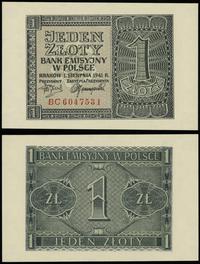 1 złoty 1.08.1941, seria BC, numeracja 6047531, 
