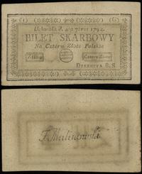 4 złote polskie 4.09.1794, seria 1-G, rożki zaok