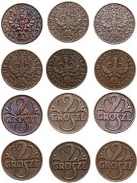 zestaw 10 x 2 grosze 1925, 1930, 1931, 1932, 193
