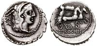 denar seratus 80 pne, Rzym, Aw: Głowa Juno w pra