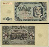 20 złotych 1.07.1948, seria EK, numeracja 243688