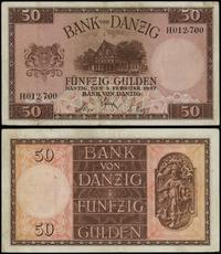 50 guldenów 5.02.1937, seria H, numeracja 012700