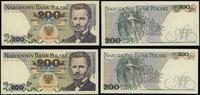 zestaw: 2 x 200 złotych 1.06.1986, serie DG (st.