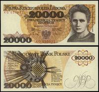 20.000 złotych 1.02.1989, seria AG, numeracja 03