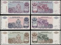 zestaw: 5.000, 100.000 i 500.000 dinarów 1993, K