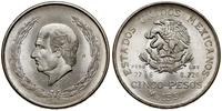 5 peso 1952, Meksyk, srebro próby 720, 27.82 g, 