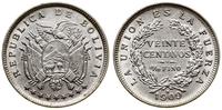 Boliwia, 20 centavos, 1909