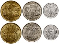 lot 3 monet 1977, 1, 10 oraz 25 centymów, alumin