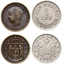 lot 2 monet, 1 lej 1924 (Poissy) oraz 5 lejów 19