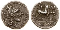 denar 116-115 pne, Rzym, Aw: Głowa Romy w hełmie