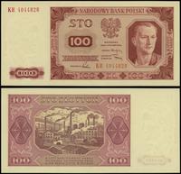 100 złotych 1.07.1948, seria KR, numeracja 40448
