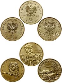 zestaw: 3 x 2 złote 1 x 2001, 2 x 2002, Warszawa