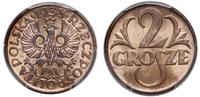 2 grosze 1938, Warszawa, piękna moneta w pudełku