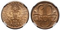 1 grosz 1938, Warszawa, wyśmienita moneta w pude