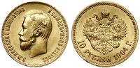 10 rubli 1904 A•P, Petersburg, złoto 8.60 g, nie