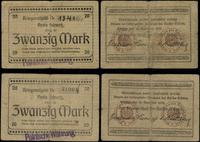 Prusy Zachodnie, zestaw: 2 x 20 marek, 15.11.1918