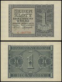 1 złoty 1.03.1940, seria C, numeracja 1507730, r