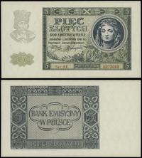 5 złotych 1.08.1941, seria AE, numeracja 0273069